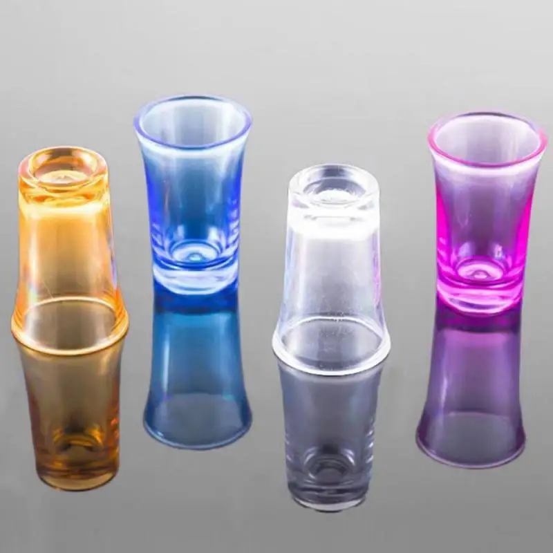 NEW Shot Glass Plastic Spirits Shot Cup Party Bar Club Drinking Tool Wedding Wine Glasses Cocktail Pint Vodka Cups Glass