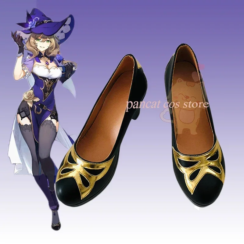 Genshinimpact Lisa Minci Cosplay Shoes Comic Anime Game Cos Long Boots Cosplay Costume Prop Shoes for Con Halloween Party