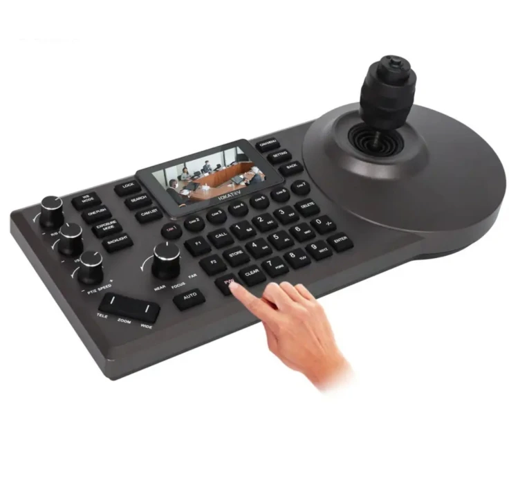Support DDP 4D PTZ Joystick Keyboard Controller For Church Live Broadcast Video Conference Meeting PTZ Camera For Conference