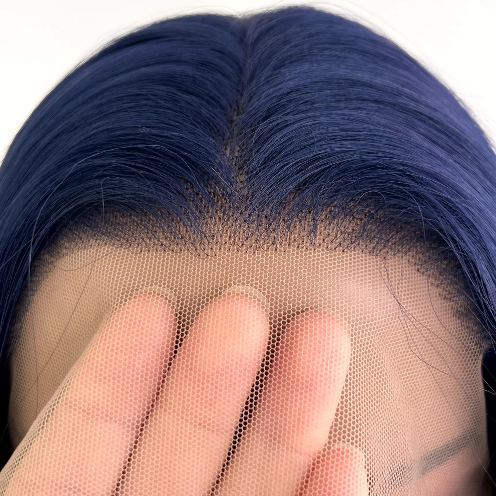 Peruca azul escura onda do corpo peruca dianteira do laço sintético parte média longo ondulado natural encaracolado 13x4 perucas frontais para festa diária feminina