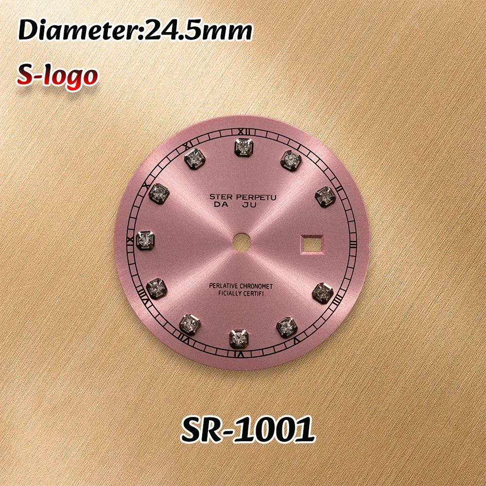 ساعة NH05 حركة نسائية - مقاس 24.5 ملم بشعار Sunray Diamond مع مضيئة باللون الأخضر |   ملحقات تعديل الساعة الكاملة