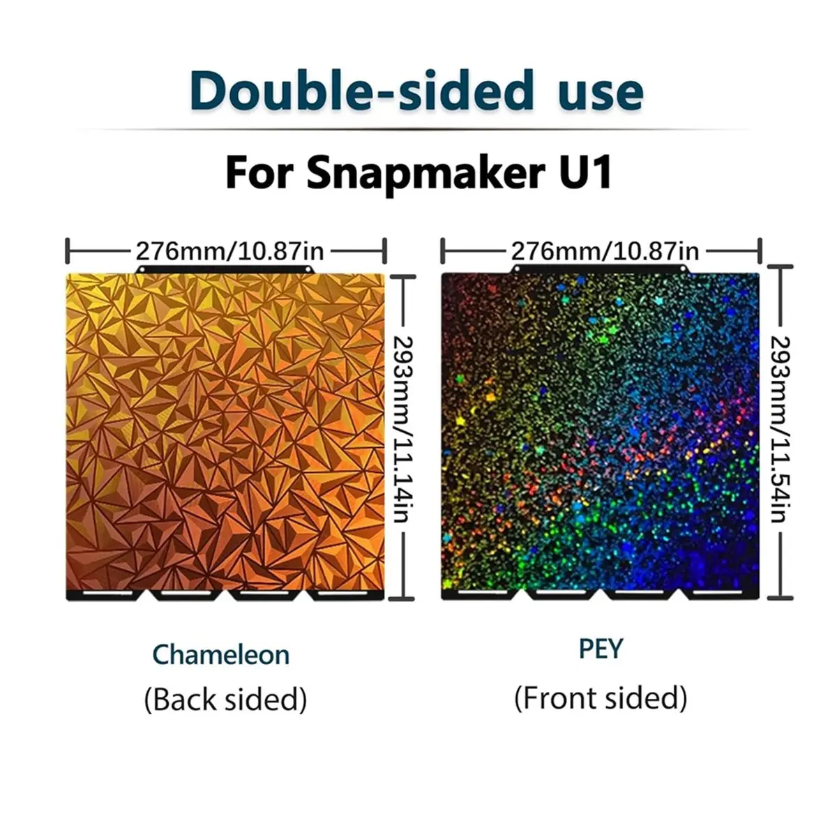 BHBL For U1 Build Plate 276x293MM Double Sided Chameleon PEO+Starry PEY Spring Steel Heated Printing Bed Platform