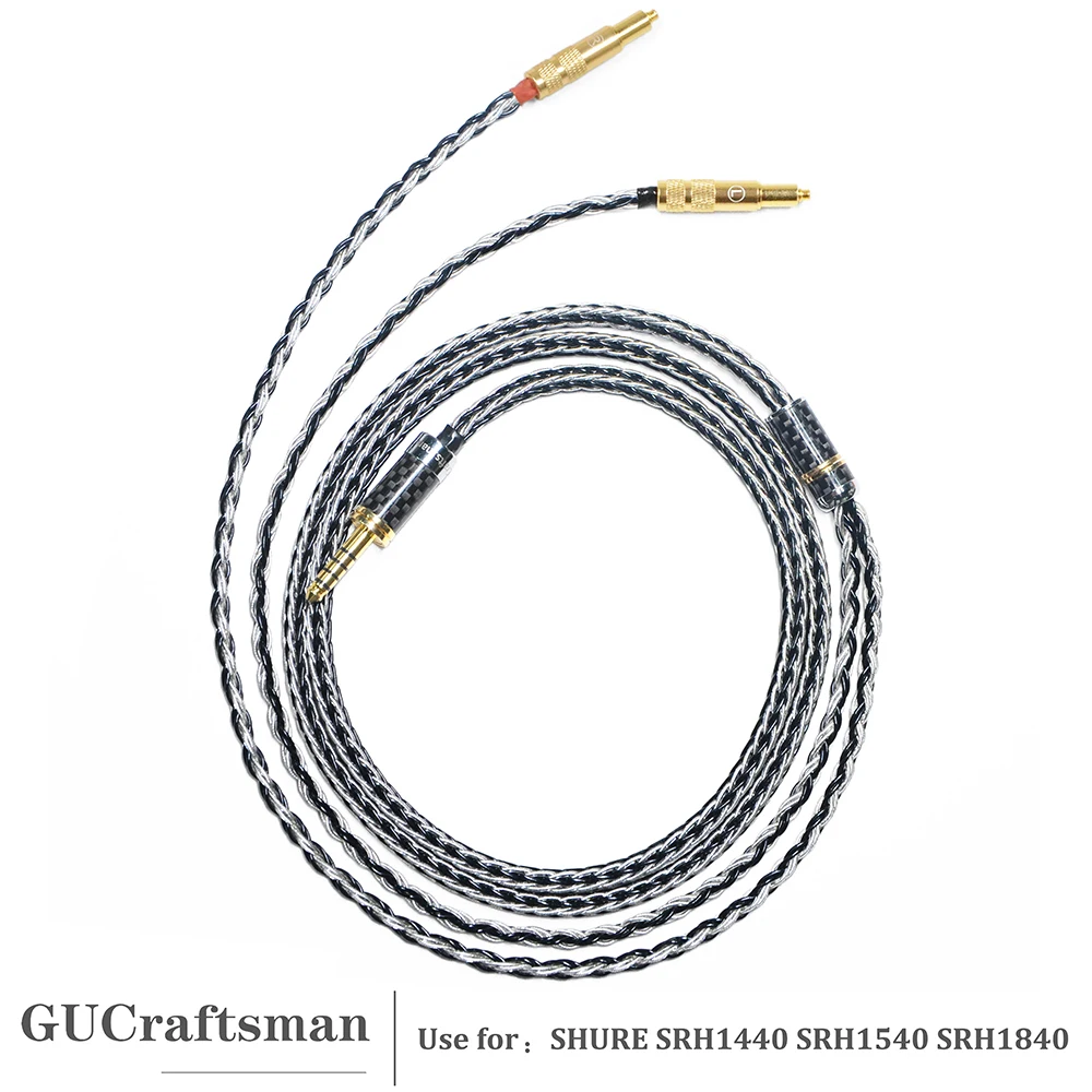 

GUCraftsman 16 Strands 7N Single Crystal Copper/Silver Mixed for SHURE SRH1440 SRH1540 SRH1840