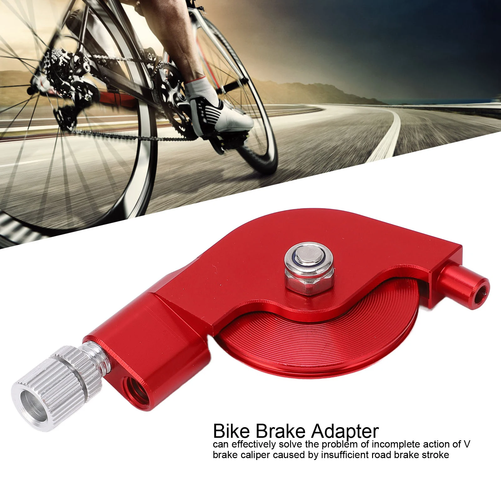 

V Brake Stroke Converter Aluminum Alloy CNC Machining V Brake Caliper Regulator for Road Cycling