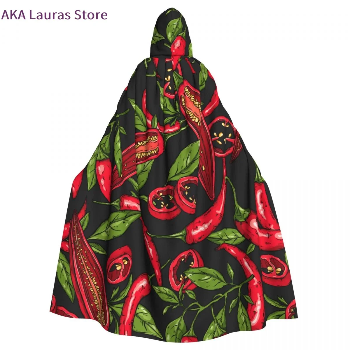 Hooded  Unisex  with Hood Mexican Hot Pepper Chili  Vampire Witch Cape Cosplay