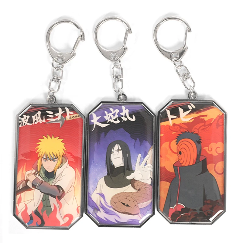 NARUTO Namikaze Minato Orochimaru Uchiha Obito China Offizielle Autorisierung Cosplay Metall Schlüsselanhänger