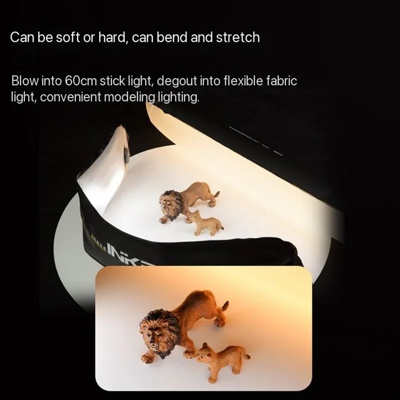 INKEE GC12 고휘도 듀얼 컬러 온도 필 라이트, 휴대용 조명 램프, 전문 사진, 소프트 라이트 LED, 12W