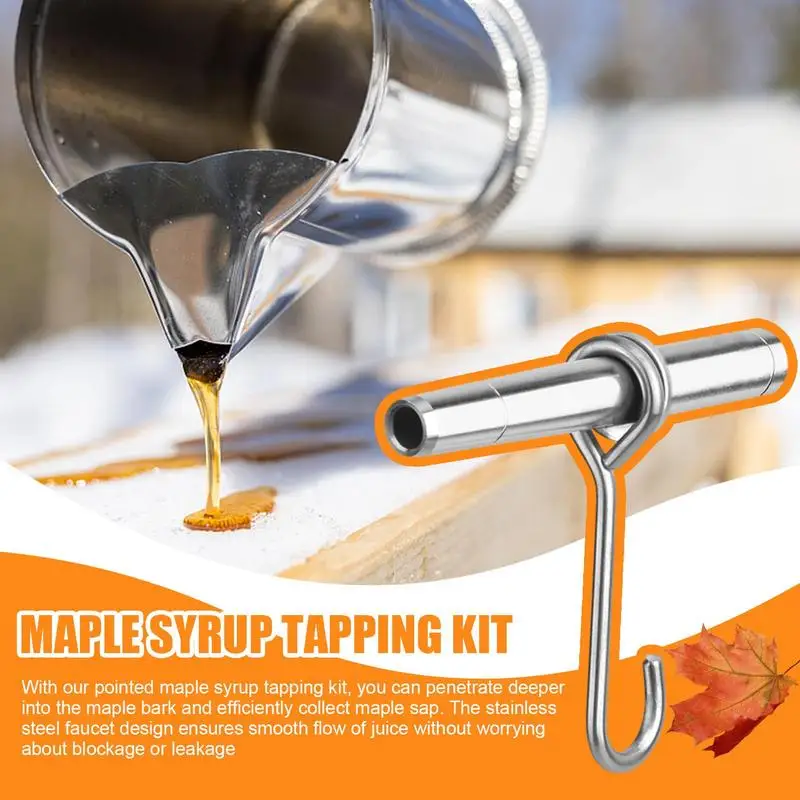 Maple Syrup Taps Efficient Filtering Stainless Steel Tree Taps Durable Energy-Saving Maple Syrup Taps Safe Supplies For Family