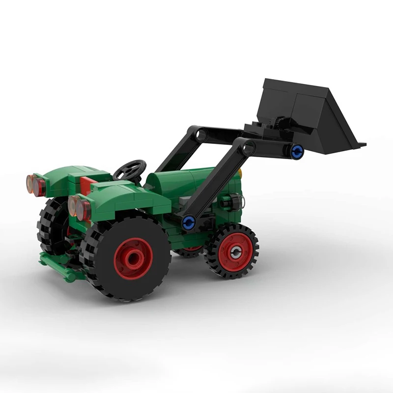 Farming Utility Vehicle Model DIY MOC Building Bricks Tipping Bucket Excavator Modular Technology Holiday Assemble Toys Suit