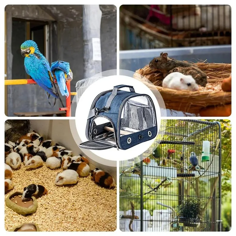 

Bird Carrier Bag Backpack For Parrot Withstrap Portable Small Animal Carrier Outside Travel Cage