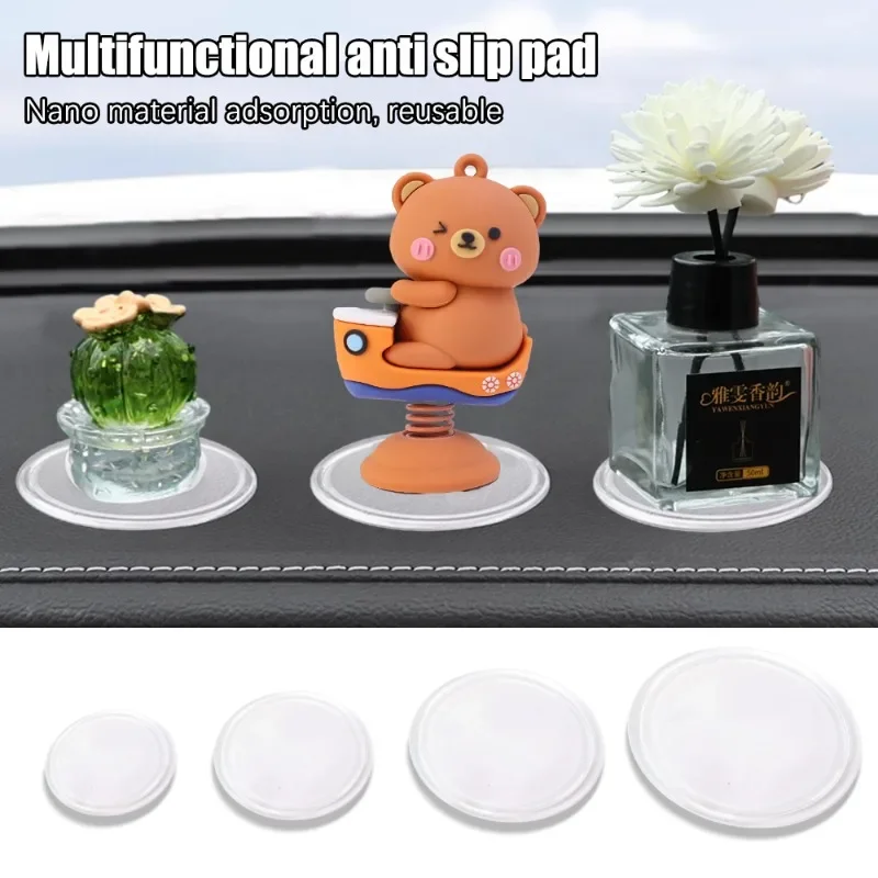 Anti-slip Mat Car Ornaments Car Placemat Center Console Dashboard Cell Phone Silicone Fixed Adhesive High Temperature Resistant