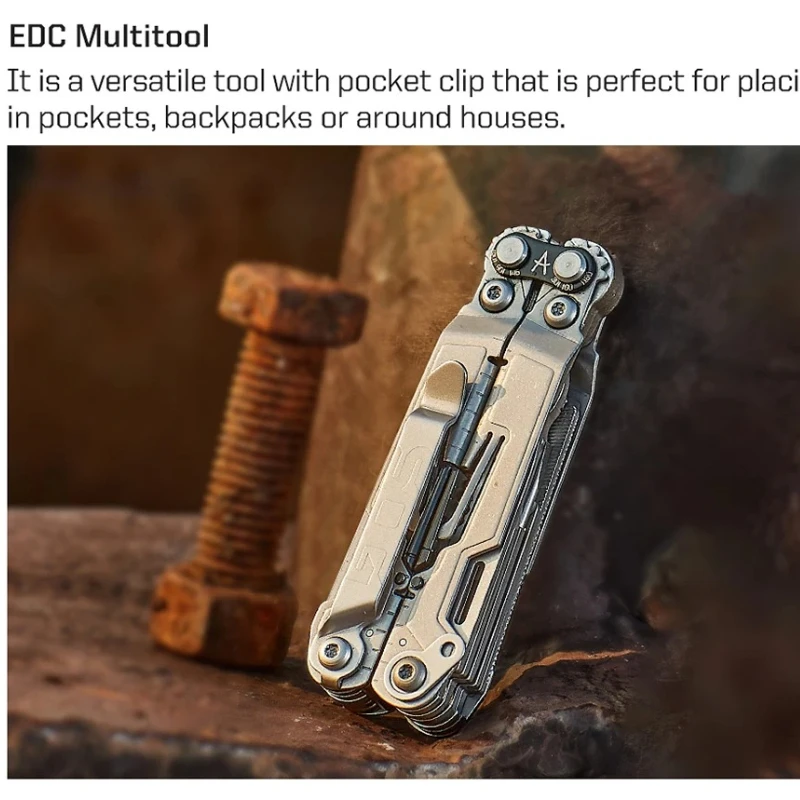 18-in-1 Mini Multi-Tool Pliers with Scissors & Crimper, EDC Pocket Survival Gear for Camping