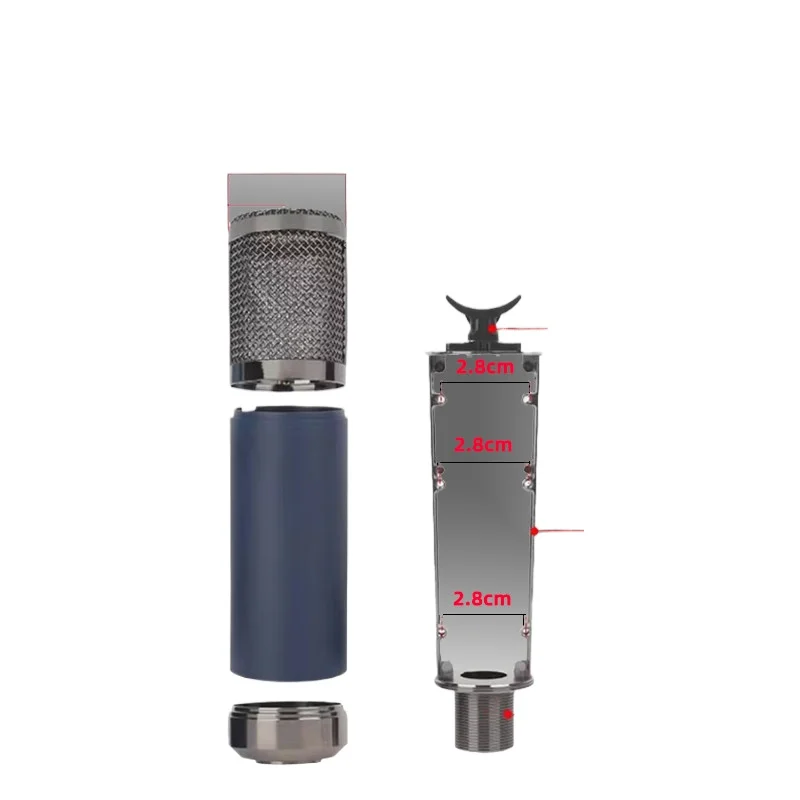 DIY condenser wired microphone, repair and upgrade general live broadcast microphone shell, mesh head tube body accessories