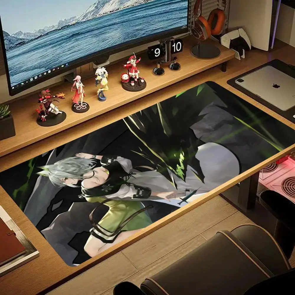 

Arknights Kelsey girl Mouse Pad 90x40CM non-slip Gaming Mousepad Gamer E-Sports Mouse Mat Game Mechanical Keyboard XXL Desk Mat