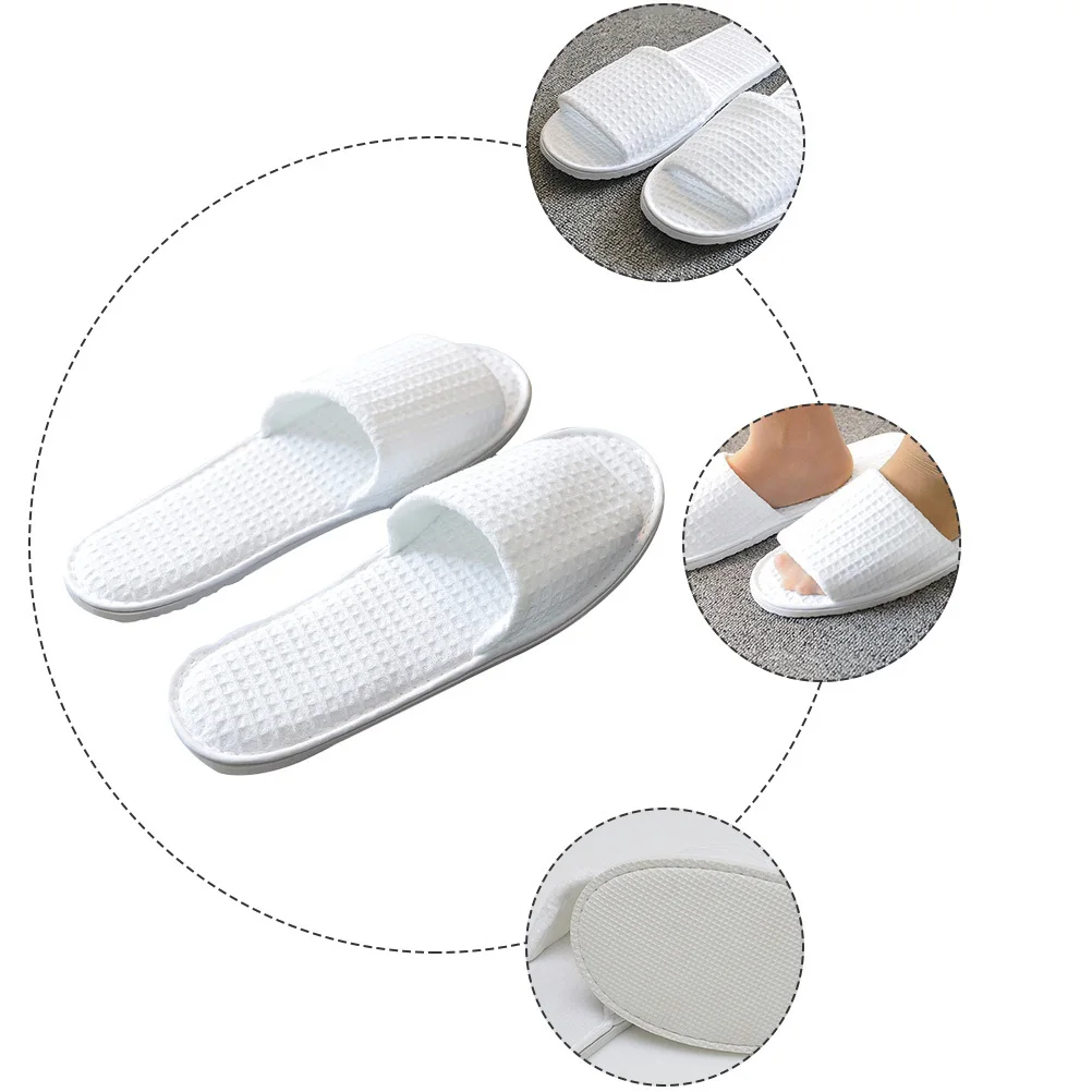 شباشب غير قابلة للانزلاق للاستعمال مرة واحدة، شباشب سفر سميكة قابلة للطي لصالون الفندق، للاستخدام المنزلي، أحذية محمولة للتدليك والاسترخاء