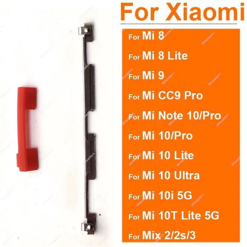 For Xiaomi Mi CC9Pro Note10 Pro Mi 8 9 10 10T Lite Mi 10i 10 Pro Ultra Power Volume Button Buckle Bracket Side Key Locking Clip