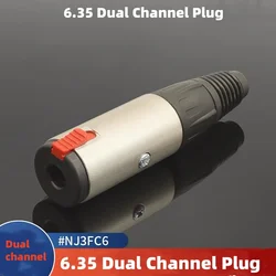 6.35MM female plug NJ3FC6 stereo vocal cord lock female plug welded 6.35 microphone KTV microphone plug