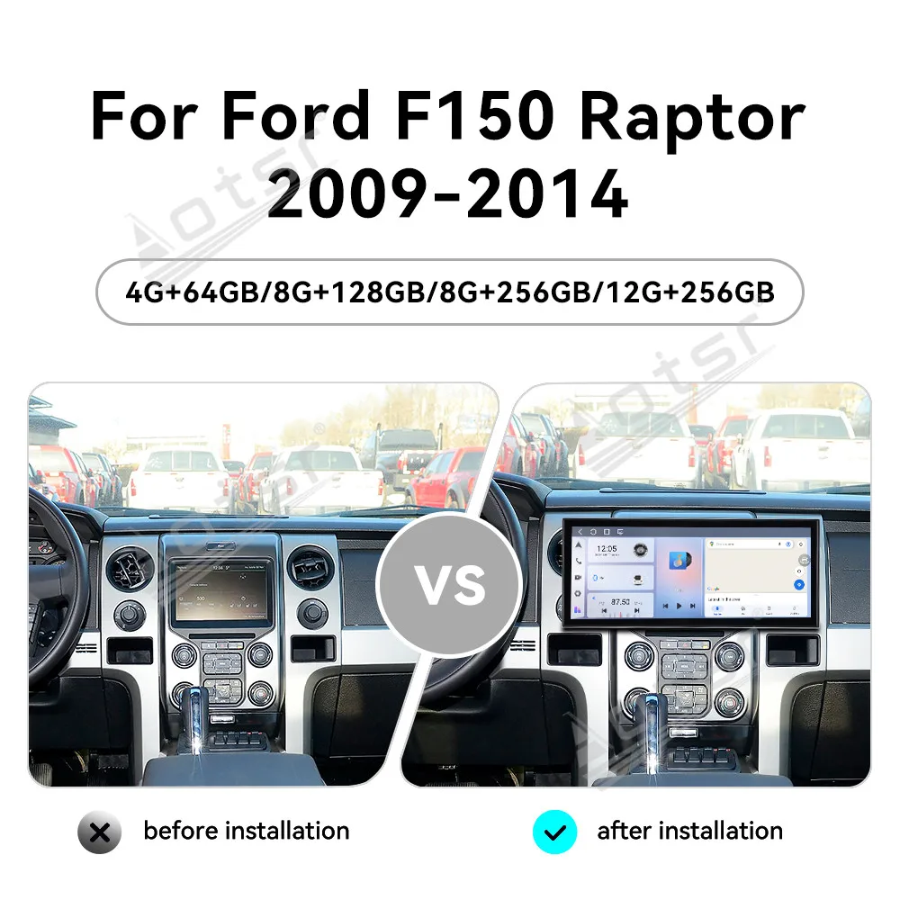 CarPlay 15.8’’Android 15 For Ford F150 Raptor 2009-2014 Car gadgets carplay Car GPS Navigation HD Screen Multimedia Player Head