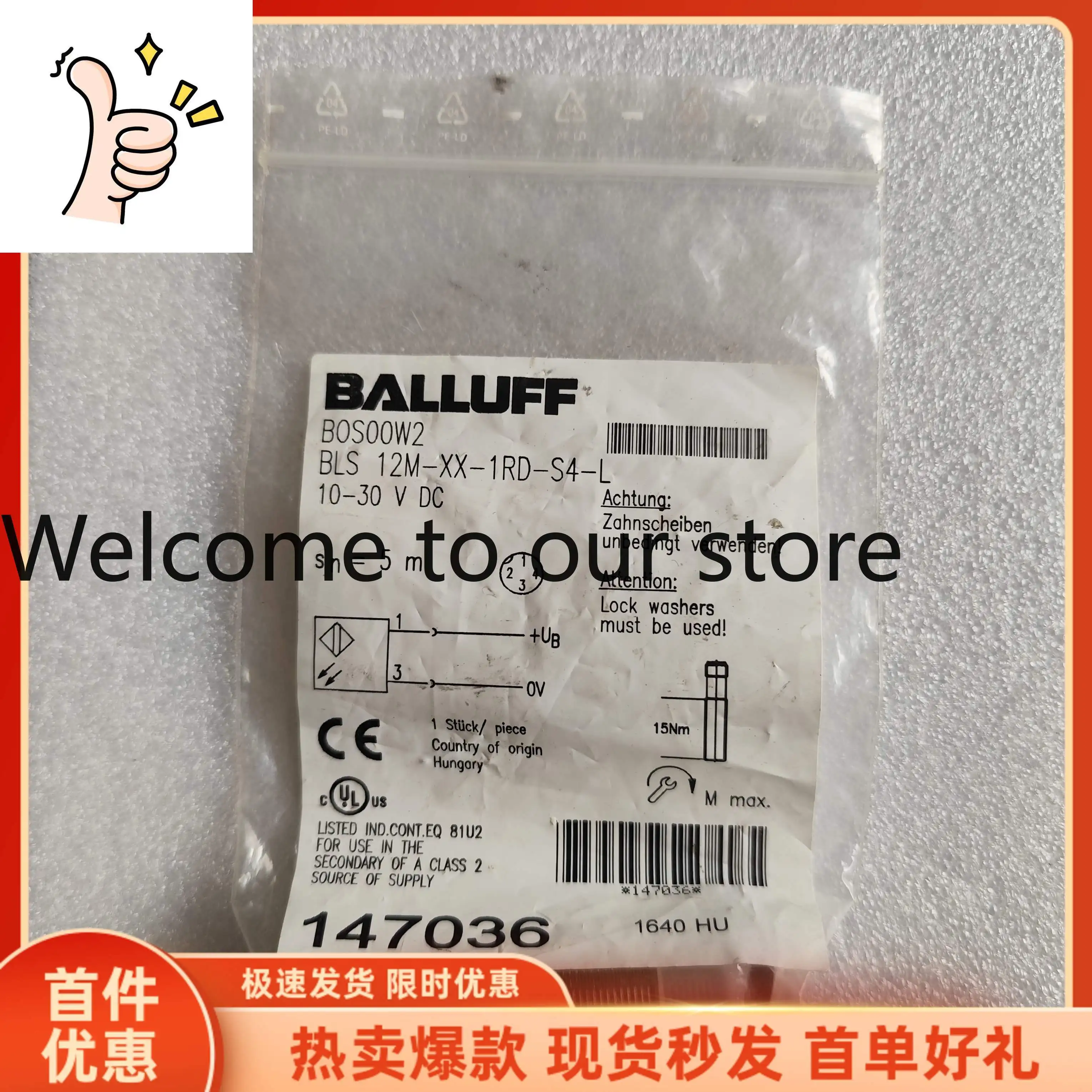 

* Spot * Promotion New Balluff BOS00W2 BLS 12M-XX-1RD-S4-L Will Be Sent On The Same Day As The Real Shot.