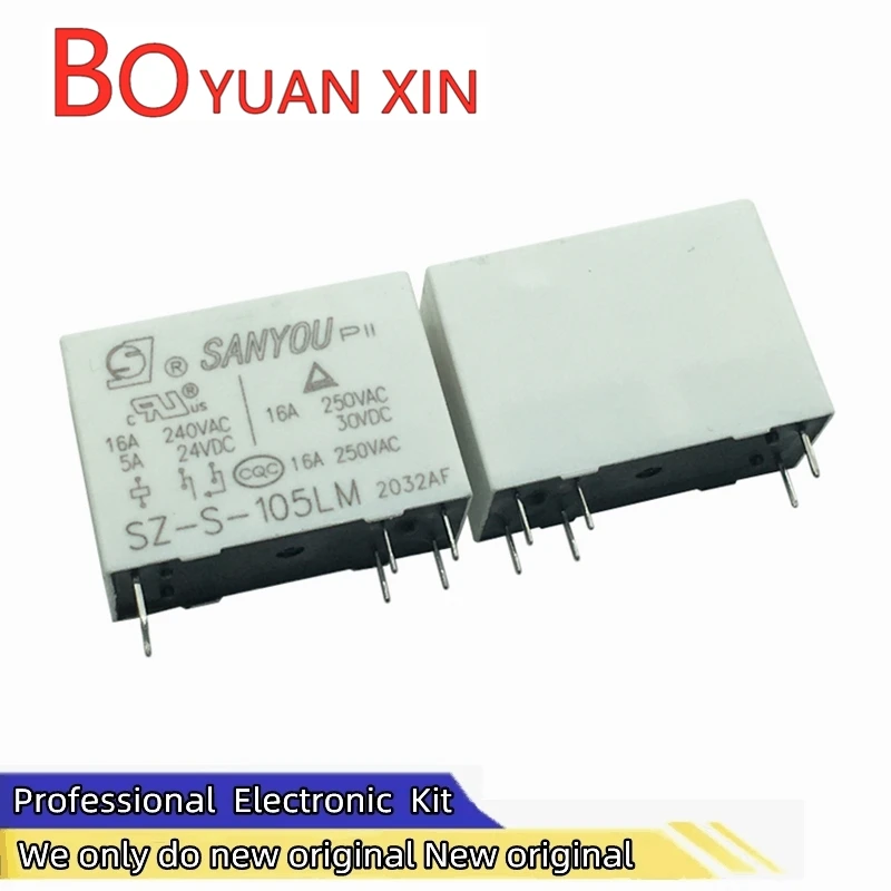 New original SZ-S-105LM 16A SANYOU relays replace SMIH-05VDC-SL-A HRM2H-S-DC5V-A Small power relay