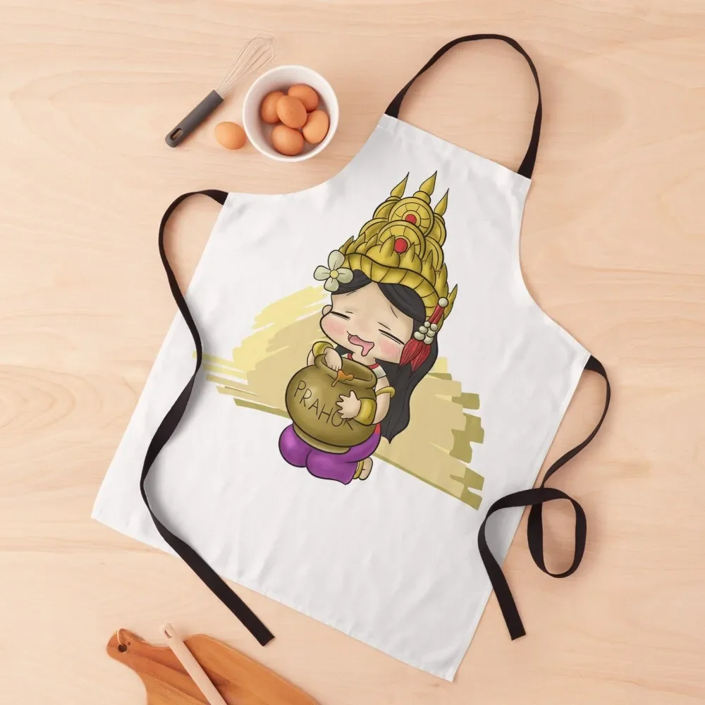 Cambodia Cambodian Khmer Proud Woman Apsara Food Eat Girl Traditional Dance I Gift Idea Apron Restaurant Apron