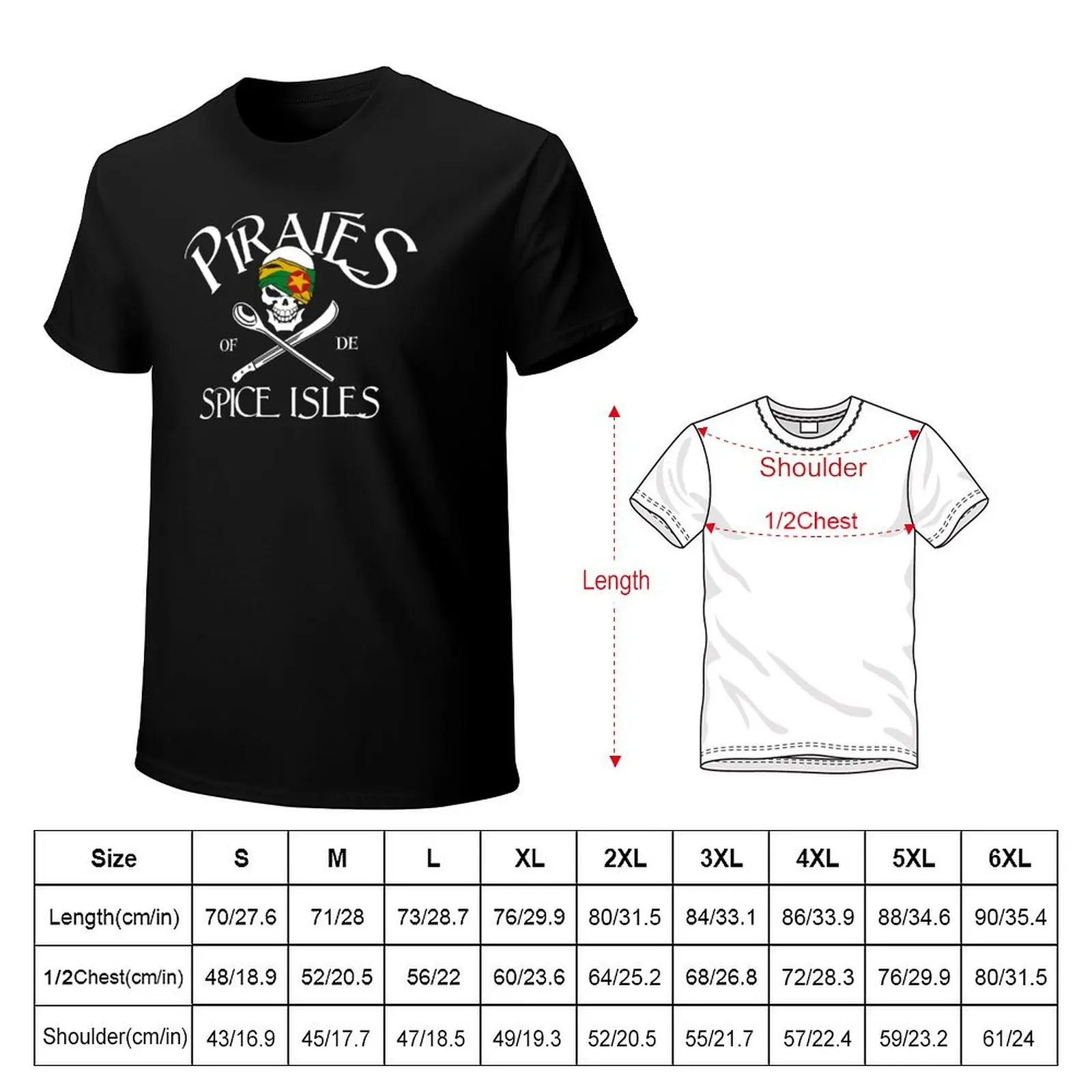 Pirates of de Spice Isles T-Shirt kawaii clothes anime t shirts vintage outfits for men