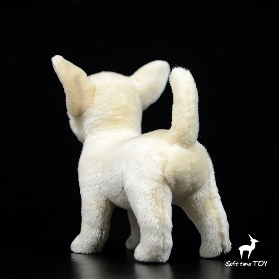 Juguete de peluche realista de Chihuahua, animal relleno de perro Chichi realista, peluche de cachorro de Chihuahua, regalo de muñeco de Chihuahua de simulación