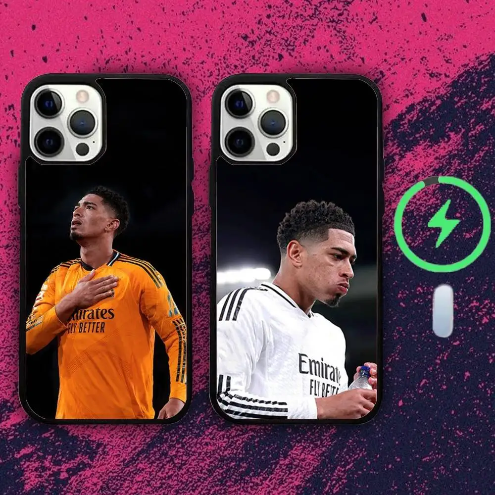 

J-Judes Football B-Bellinghams Phone Case For iPhone 16e,16,15,14,13,12,11,Plus,Pro,Max,Mini Magsafe Magnetic Wireless Charging
