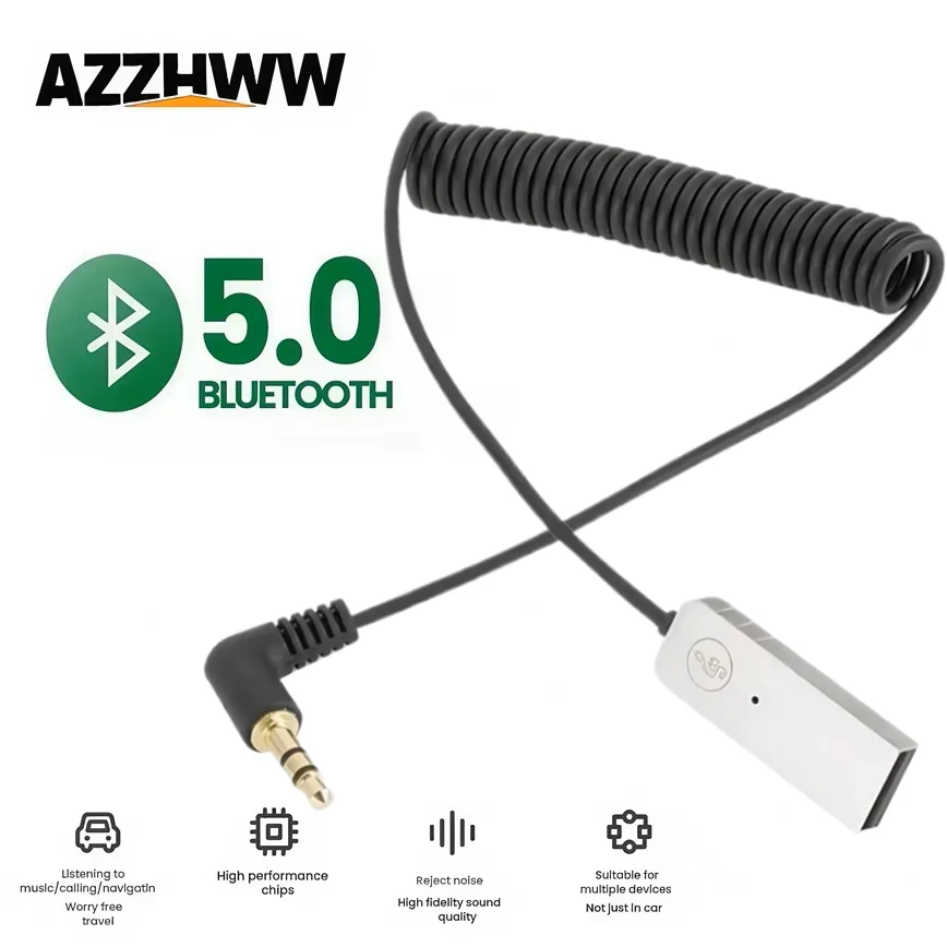 USB Bluetooth Adapter Bluetooth Car AUX Dongle USB To 3.5mm Jack Audio Wireless Handsfree Kit For Car Audio Receiver Transmitter