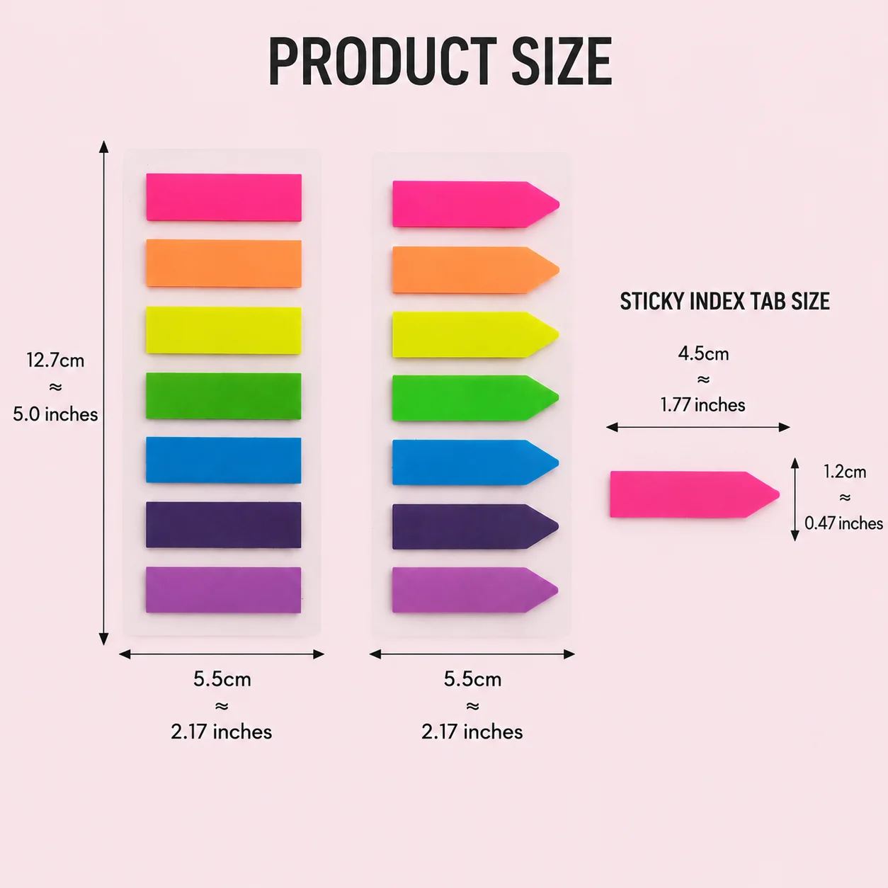 Back to School PET Semi-Transparent Index Tabs Waterproof Writable Sticky Flags Page Markers for Student Office
