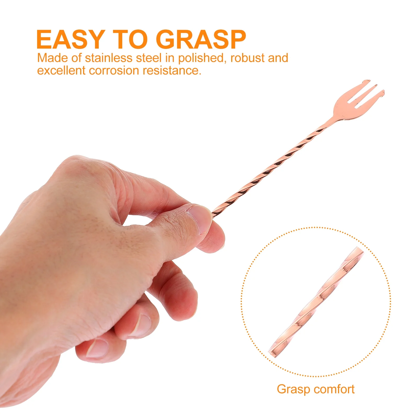 

Bar Mixing Spoon Stainless Steel Cocktail Stirrers Spoons Polished Surface Great Length for Deep Containers Taller Pitchers