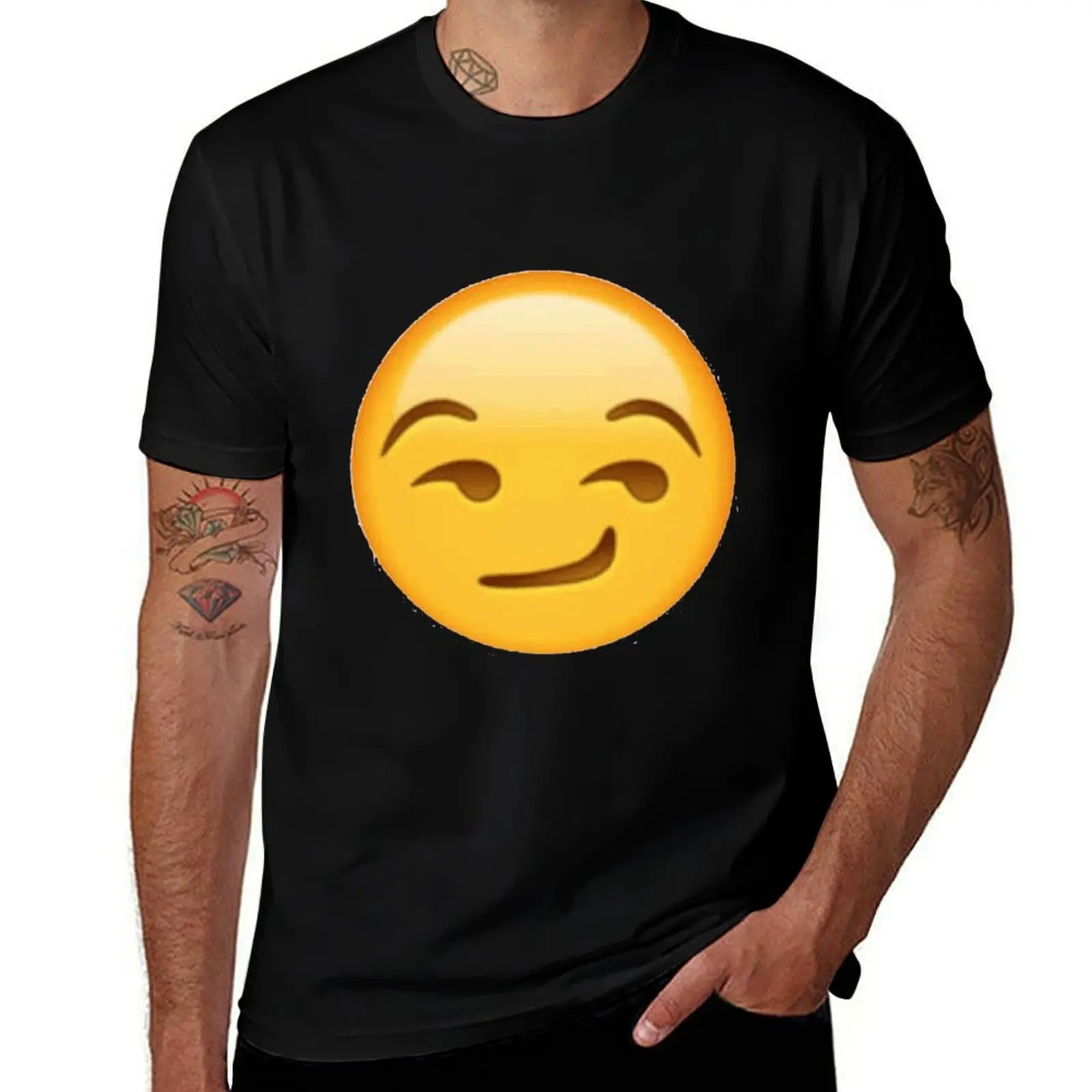 Smirking Face - Emoji T-Shirt Funny t-shirt graphic t shirts anime shirt summer 2025 men graphic t shirts