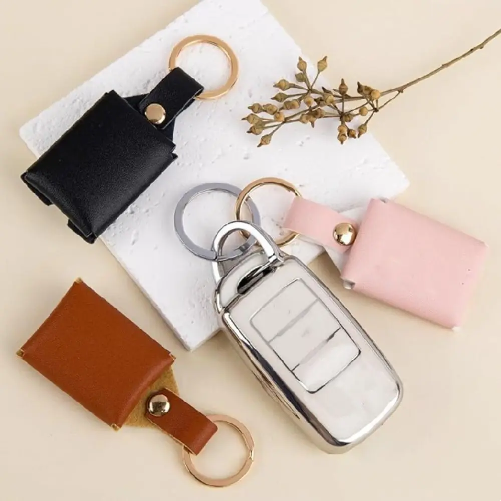 PU Leather DIY Photo Keychain Folding Style Thermal Sublimation Personalized Keychain European Style Photo Holder Keyring