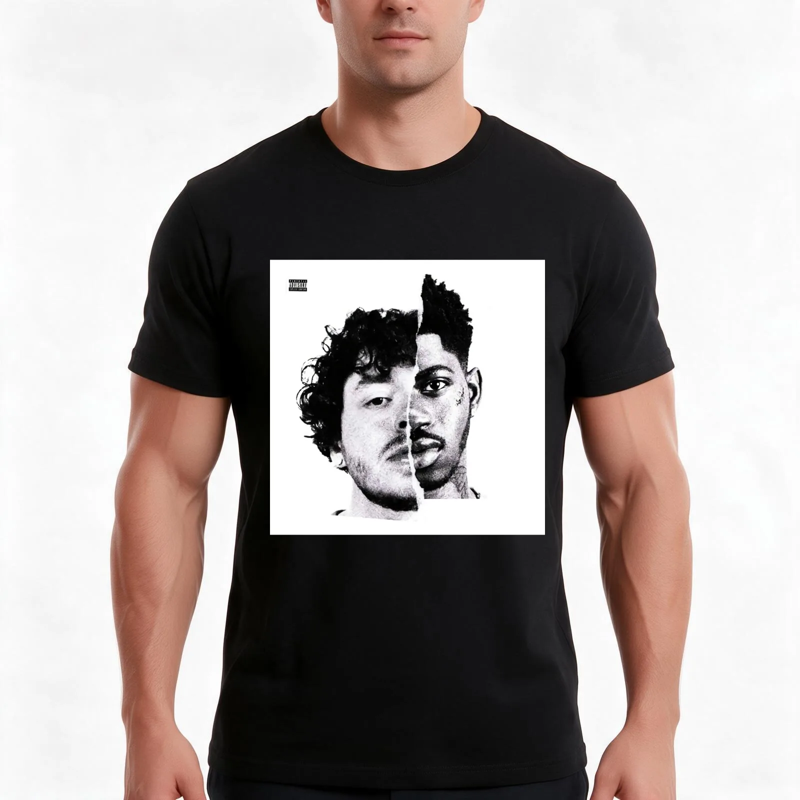 The Moiety Jack T-Shirt, Summer Casual Cotton Tee, Oversized Streetwear Tops, Vintage Graphic Print, Loose Fit Short Sleeve
