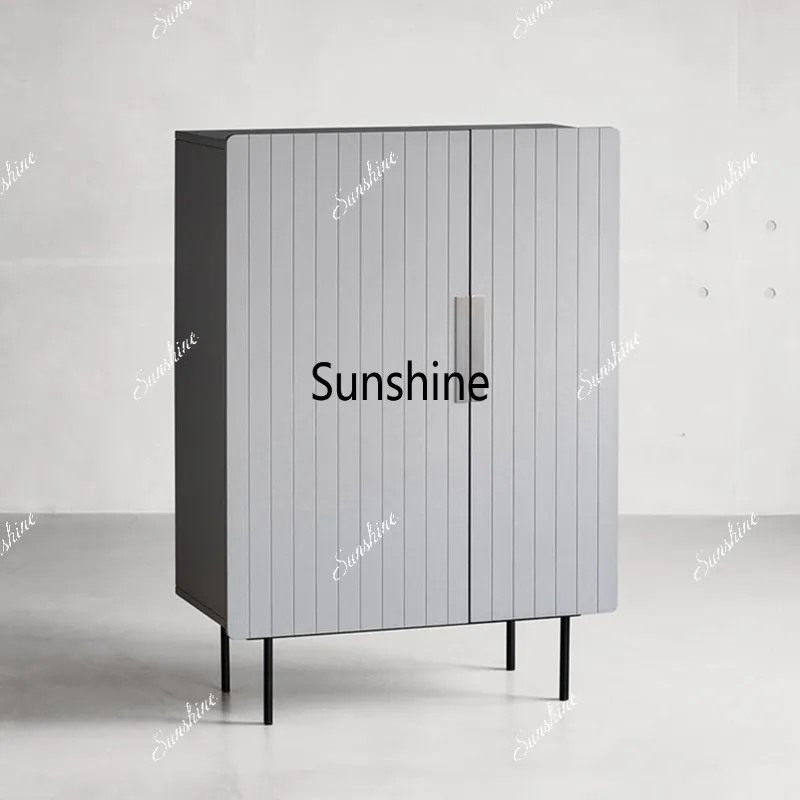 Home shoe cabinet against the wall Italian minimalist shoe cabinet Large capacity storage ultra-thin shoe cabinet