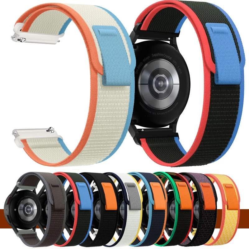 Trail Loop Strap für Samsung Galaxy Watch 7 6 5 4 40 mm 44 mm Nylon elastischer Handgelenkgürtel für Galaxy Watch 4 6 Classic 5Pro 20 mm Band