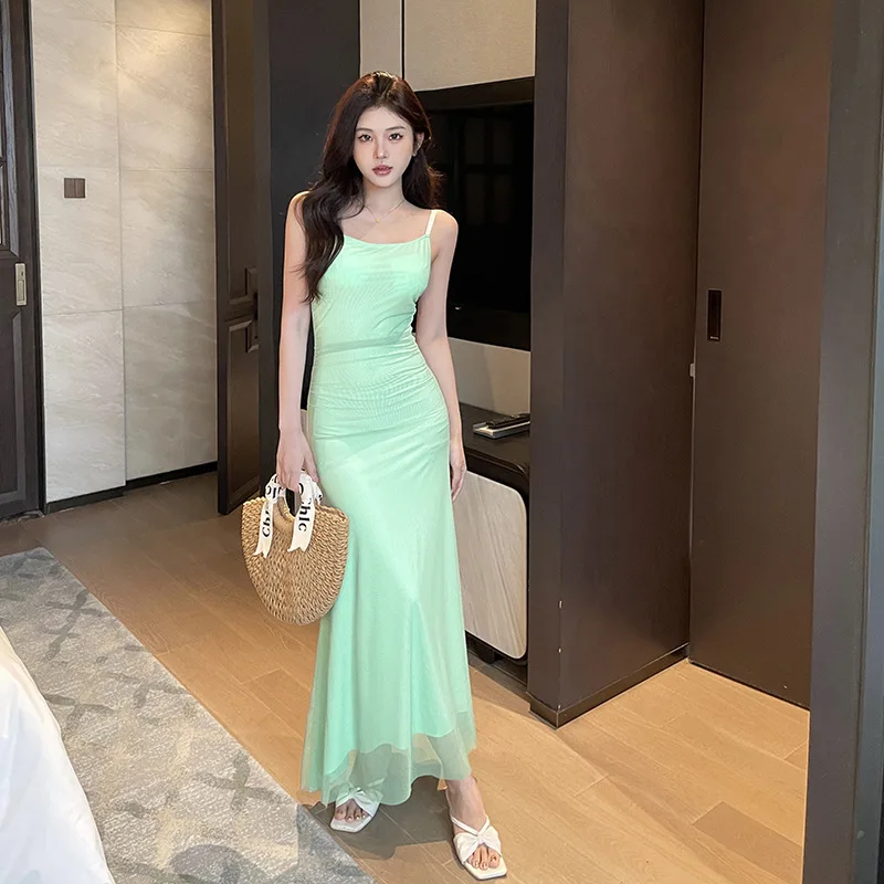 Elegante vrouwen lange jurken hemdje jurk zomer nieuwe stijl sexy lange gewaad voor vrouwen vestidos sexys