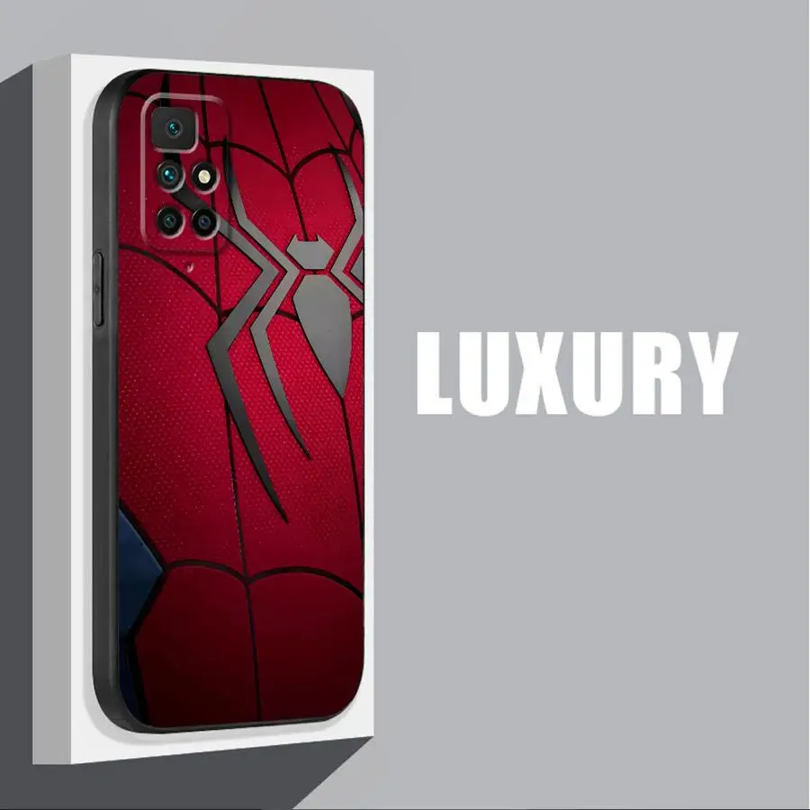 Marvel Spider Man Logo Cover Phone Case for Redmi Note 11 Pro 9 8 7 10S 12S 9S 11S 10 Pro 12 9T 8T 10 13 TPU Soft