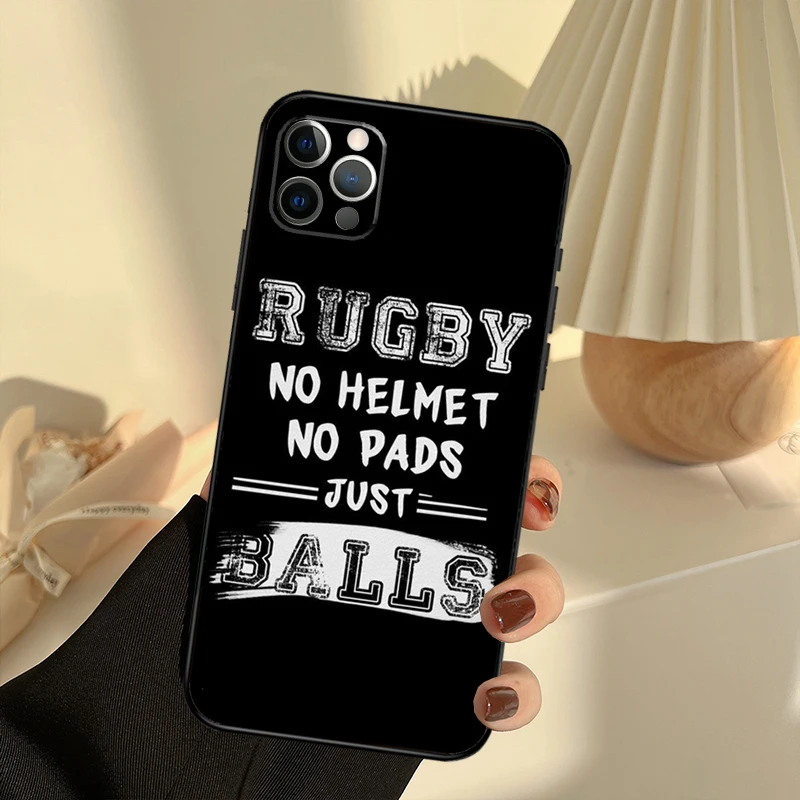 Rugby Football Sport Case For iPhone 11 12 13 14 15 16 Pro Max Cover For iPhone 13 12 Mini XR X XS Max Plus