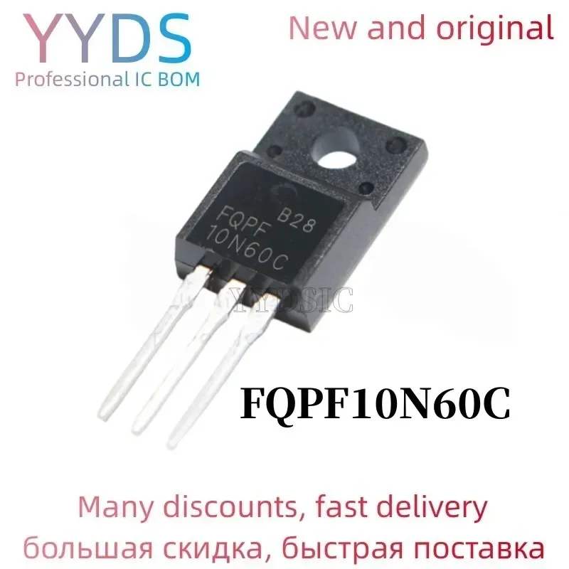 10PCS  FQPF10N60C TO-220 10N60C 10N60 TO220 FQPF10N60  MOS FET transistor