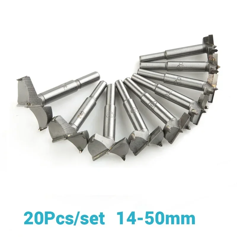 

20pcs/set 14-50mm Tungsten Carbide Cutte Tools Set Drill Bits Woodworking Hex Shank Boring Self Centering Hole Saw Cutt Tools