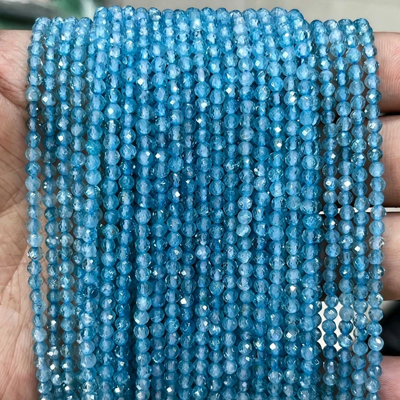 Natuurlijke Citrien Stenen Kralen Granaat Aquamarijn Gefacetteerde Ronde Vorm Kralen voor Sieraden Maken Diy Armband Kralen Accessoires