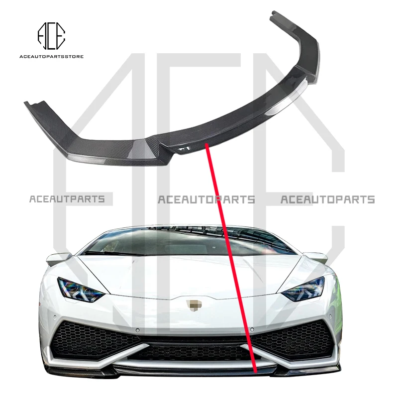 VRS Style Real Carbon Fiber Front Bumper Lip For Lamborghini Huracan LP580 LP610 Body Kit