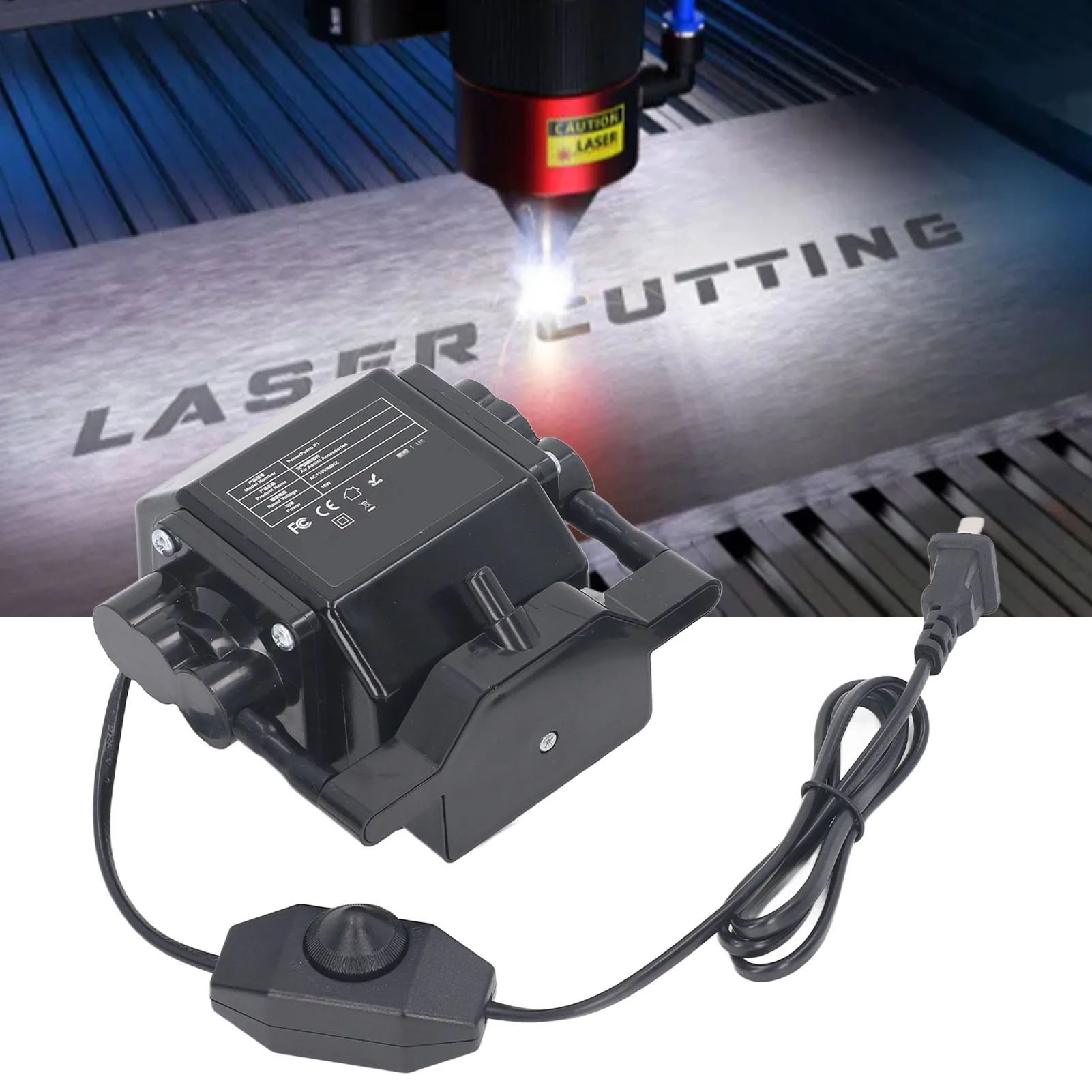 Pompa di assistenza pneumatica Flusso d'aria regolabile Kit di assistenza pneumatica a basso rumore per macchina da taglio per incisione laser Macchina per incisione Air Assist