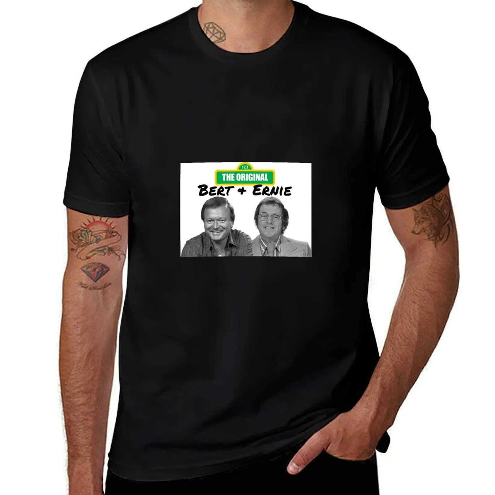 Original Bert and Ernie T-Shirt Soft Anti-Shrink Cotton Tee