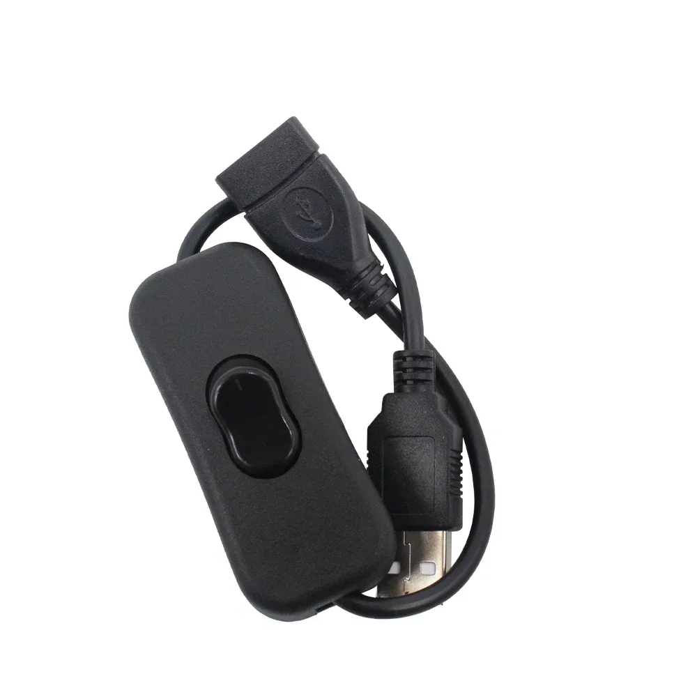 30CM DC Extended Extension Switch USB Cable With Switch Button Power Cord Long Life Lamp Charger Adapter