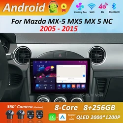 Android System Car Radio Multimedia Player for Mazda MX-5 MX5 MX 5 NC 2005 - 2015 GPS Navigation 4G WiFi Bluetooth Auto Tools