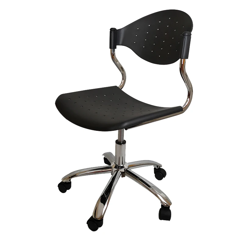 Plastic meeting plastic backrest hospital front desk lift swivel chair factory workshop technician computer chair five-star foot