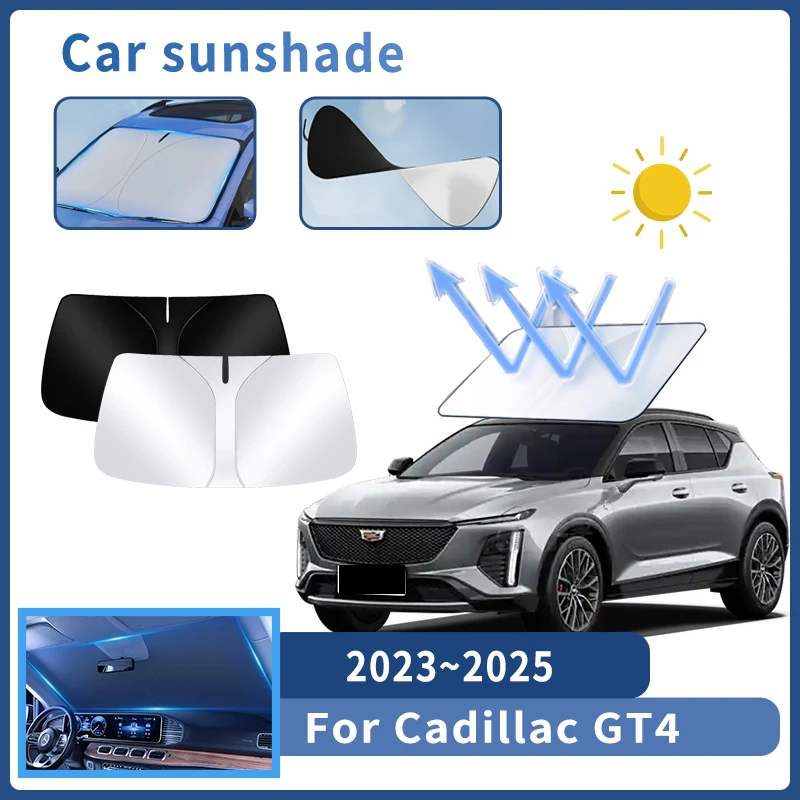 

Auto Parts For Cadillac GT4 2023 2024 2025 Sunshade Windshield Sun Protection Heat Cover Summer Car Interior Accessories Tool