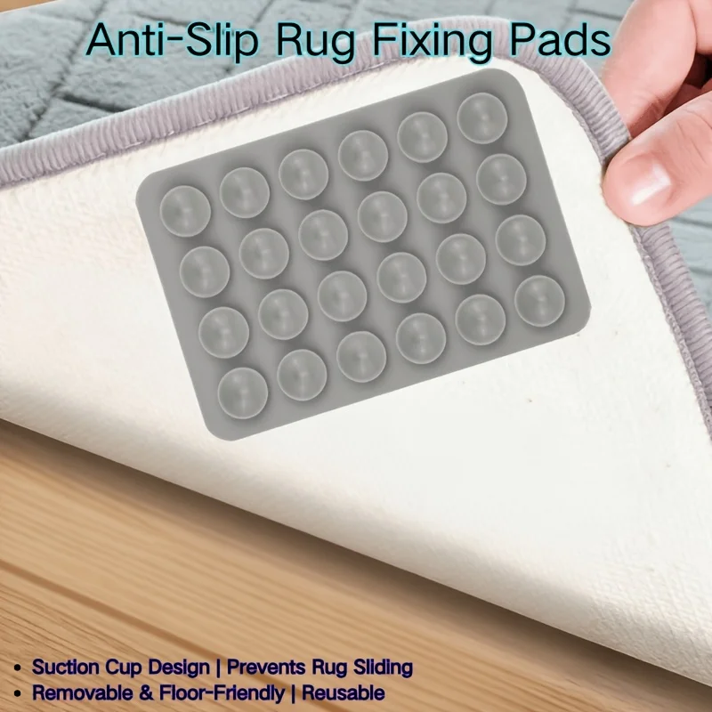 8/10pcs Non-Slip Carpet Anti-Slip Pads Reusable, Stay in Place Rug Holders with Strong Grip, Durable Floor Anchors for Area Rugs